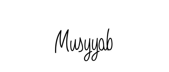 Design your own signature with our free online signature maker. With this signature software, you can create a handwritten (Angelique-Rose-font-FFP) signature for name Musyyab. Musyyab signature style 5 images and pictures png