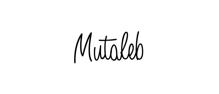 How to make Mutaleb name signature. Use Angelique-Rose-font-FFP style for creating short signs online. This is the latest handwritten sign. Mutaleb signature style 5 images and pictures png