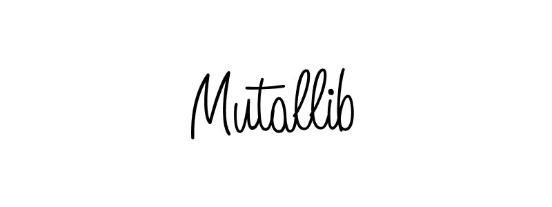You should practise on your own different ways (Angelique-Rose-font-FFP) to write your name (Mutallib) in signature. don't let someone else do it for you. Mutallib signature style 5 images and pictures png