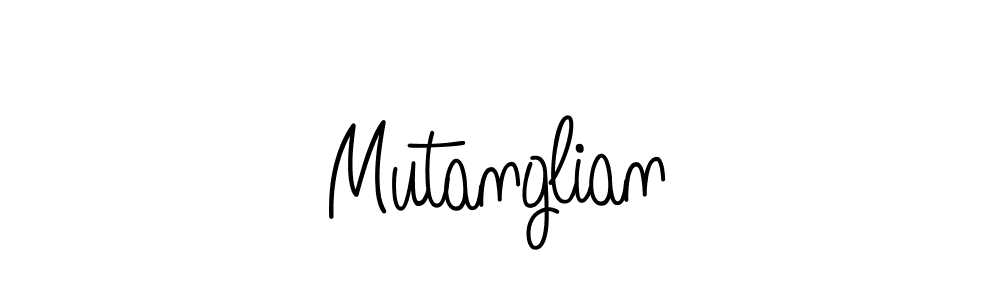 Make a beautiful signature design for name Mutanglian. With this signature (Angelique-Rose-font-FFP) style, you can create a handwritten signature for free. Mutanglian signature style 5 images and pictures png