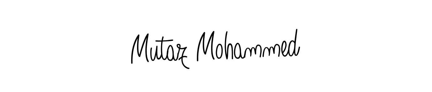 How to make Mutaz Mohammed name signature. Use Angelique-Rose-font-FFP style for creating short signs online. This is the latest handwritten sign. Mutaz Mohammed signature style 5 images and pictures png