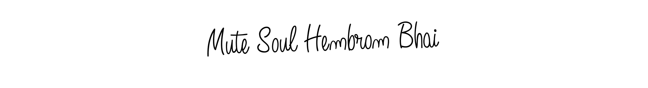 Use a signature maker to create a handwritten signature online. With this signature software, you can design (Angelique-Rose-font-FFP) your own signature for name Mute Soul Hembrom Bhai. Mute Soul Hembrom Bhai signature style 5 images and pictures png