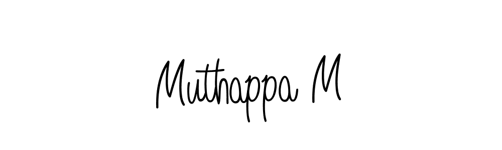 You can use this online signature creator to create a handwritten signature for the name Muthappa M. This is the best online autograph maker. Muthappa M signature style 5 images and pictures png