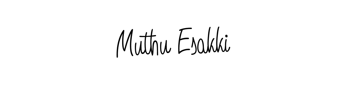 Use a signature maker to create a handwritten signature online. With this signature software, you can design (Angelique-Rose-font-FFP) your own signature for name Muthu Esakki. Muthu Esakki signature style 5 images and pictures png