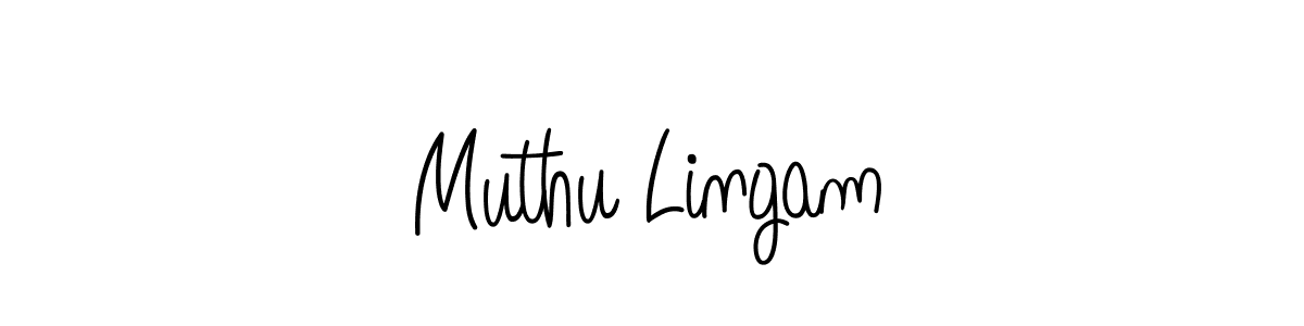 You should practise on your own different ways (Angelique-Rose-font-FFP) to write your name (Muthu Lingam) in signature. don't let someone else do it for you. Muthu Lingam signature style 5 images and pictures png