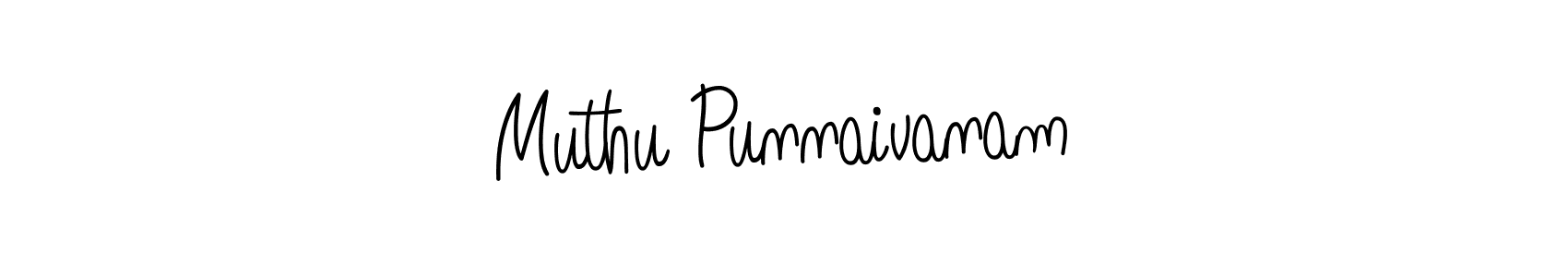 How to make Muthu Punnaivanam name signature. Use Angelique-Rose-font-FFP style for creating short signs online. This is the latest handwritten sign. Muthu Punnaivanam signature style 5 images and pictures png