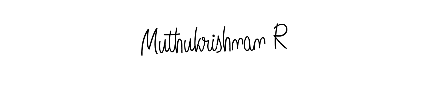 Use a signature maker to create a handwritten signature online. With this signature software, you can design (Angelique-Rose-font-FFP) your own signature for name Muthukrishnan R. Muthukrishnan R signature style 5 images and pictures png