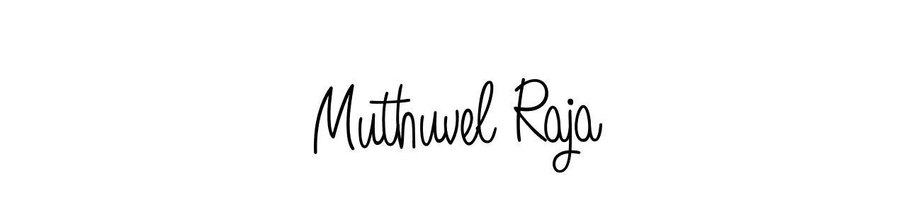 The best way (Angelique-Rose-font-FFP) to make a short signature is to pick only two or three words in your name. The name Muthuvel Raja include a total of six letters. For converting this name. Muthuvel Raja signature style 5 images and pictures png