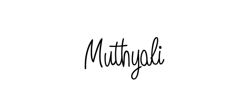 You should practise on your own different ways (Angelique-Rose-font-FFP) to write your name (Muthyali) in signature. don't let someone else do it for you. Muthyali signature style 5 images and pictures png