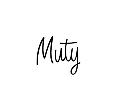 Make a beautiful signature design for name Muty. With this signature (Angelique-Rose-font-FFP) style, you can create a handwritten signature for free. Muty signature style 5 images and pictures png