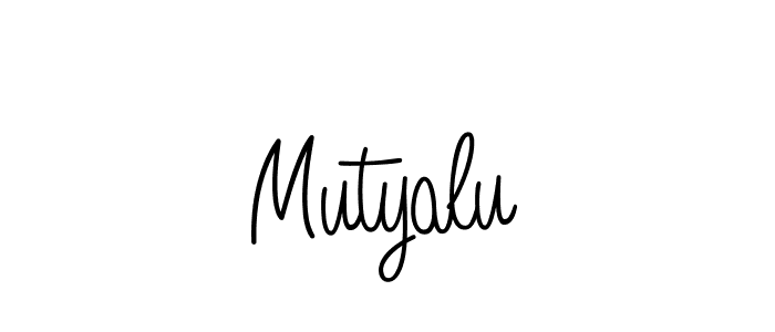 Use a signature maker to create a handwritten signature online. With this signature software, you can design (Angelique-Rose-font-FFP) your own signature for name Mutyalu. Mutyalu signature style 5 images and pictures png