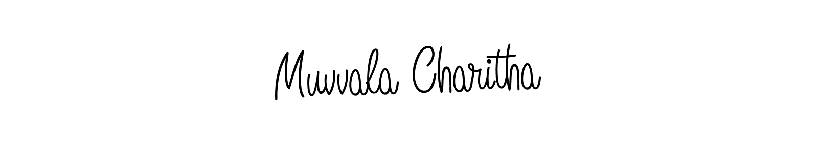 Muvvala Charitha stylish signature style. Best Handwritten Sign (Angelique-Rose-font-FFP) for my name. Handwritten Signature Collection Ideas for my name Muvvala Charitha. Muvvala Charitha signature style 5 images and pictures png