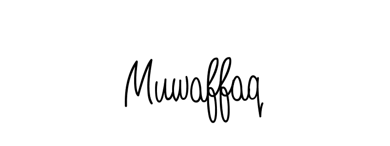 Muwaffaq stylish signature style. Best Handwritten Sign (Angelique-Rose-font-FFP) for my name. Handwritten Signature Collection Ideas for my name Muwaffaq. Muwaffaq signature style 5 images and pictures png