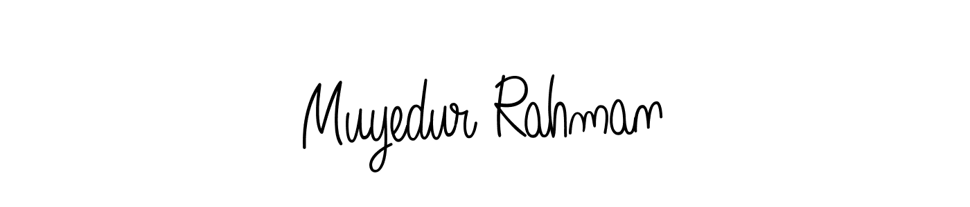 Use a signature maker to create a handwritten signature online. With this signature software, you can design (Angelique-Rose-font-FFP) your own signature for name Muyedur Rahman. Muyedur Rahman signature style 5 images and pictures png