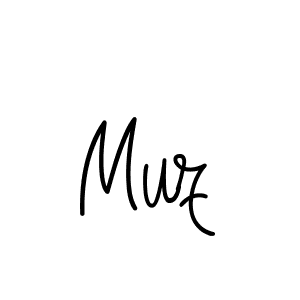 Design your own signature with our free online signature maker. With this signature software, you can create a handwritten (Angelique-Rose-font-FFP) signature for name Muz. Muz signature style 5 images and pictures png