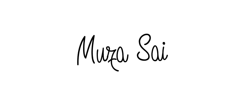 Create a beautiful signature design for name Muza Sai. With this signature (Angelique-Rose-font-FFP) fonts, you can make a handwritten signature for free. Muza Sai signature style 5 images and pictures png