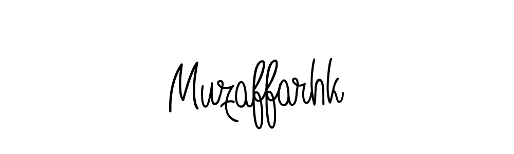 You should practise on your own different ways (Angelique-Rose-font-FFP) to write your name (Muzaffarhk) in signature. don't let someone else do it for you. Muzaffarhk signature style 5 images and pictures png