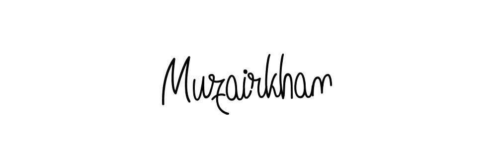 How to make Muzairkhan name signature. Use Angelique-Rose-font-FFP style for creating short signs online. This is the latest handwritten sign. Muzairkhan signature style 5 images and pictures png