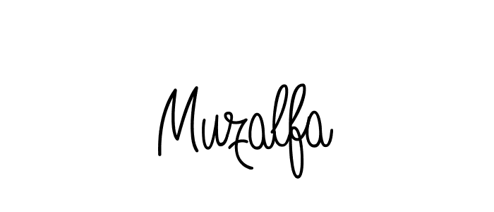 Muzalfa stylish signature style. Best Handwritten Sign (Angelique-Rose-font-FFP) for my name. Handwritten Signature Collection Ideas for my name Muzalfa. Muzalfa signature style 5 images and pictures png