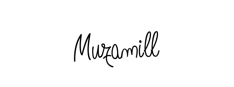 How to make Muzamill name signature. Use Angelique-Rose-font-FFP style for creating short signs online. This is the latest handwritten sign. Muzamill signature style 5 images and pictures png