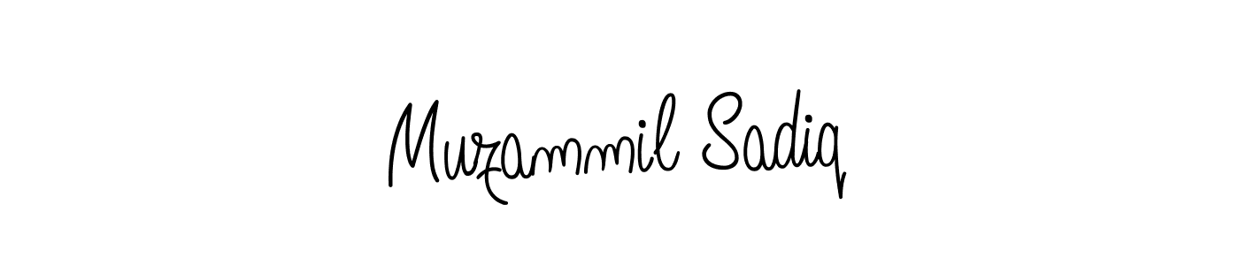 Use a signature maker to create a handwritten signature online. With this signature software, you can design (Angelique-Rose-font-FFP) your own signature for name Muzammil Sadiq. Muzammil Sadiq signature style 5 images and pictures png