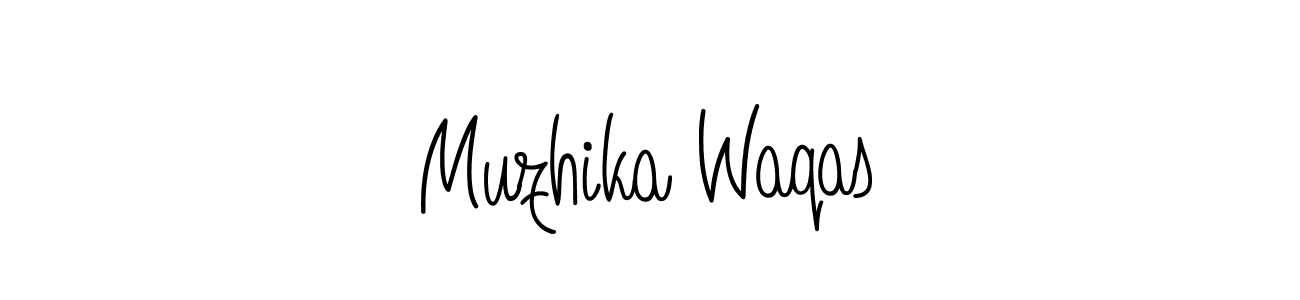 Muzhika Waqas stylish signature style. Best Handwritten Sign (Angelique-Rose-font-FFP) for my name. Handwritten Signature Collection Ideas for my name Muzhika Waqas. Muzhika Waqas signature style 5 images and pictures png