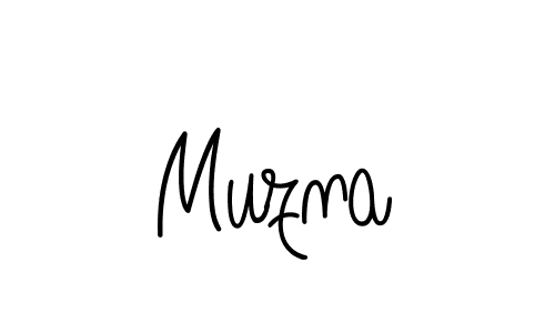 Make a beautiful signature design for name Muzna. With this signature (Angelique-Rose-font-FFP) style, you can create a handwritten signature for free. Muzna signature style 5 images and pictures png