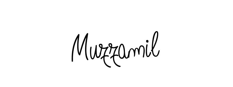 Use a signature maker to create a handwritten signature online. With this signature software, you can design (Angelique-Rose-font-FFP) your own signature for name Muzzamil. Muzzamil signature style 5 images and pictures png