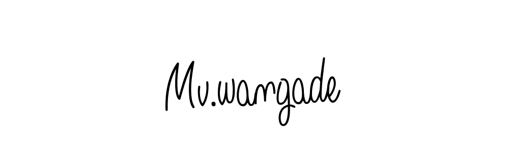 Use a signature maker to create a handwritten signature online. With this signature software, you can design (Angelique-Rose-font-FFP) your own signature for name Mv.wangade. Mv.wangade signature style 5 images and pictures png