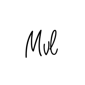 Design your own signature with our free online signature maker. With this signature software, you can create a handwritten (Angelique-Rose-font-FFP) signature for name Mvl. Mvl signature style 5 images and pictures png