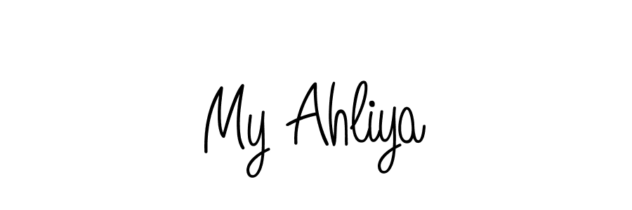 My Ahliya stylish signature style. Best Handwritten Sign (Angelique-Rose-font-FFP) for my name. Handwritten Signature Collection Ideas for my name My Ahliya. My Ahliya signature style 5 images and pictures png