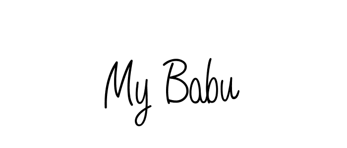 Use a signature maker to create a handwritten signature online. With this signature software, you can design (Angelique-Rose-font-FFP) your own signature for name My Babu. My Babu signature style 5 images and pictures png