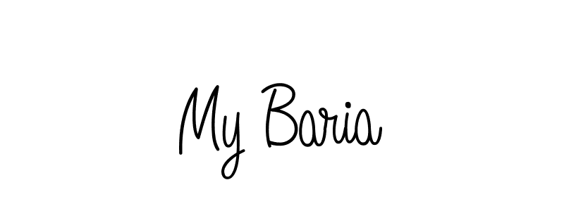 Use a signature maker to create a handwritten signature online. With this signature software, you can design (Angelique-Rose-font-FFP) your own signature for name My Baria. My Baria signature style 5 images and pictures png