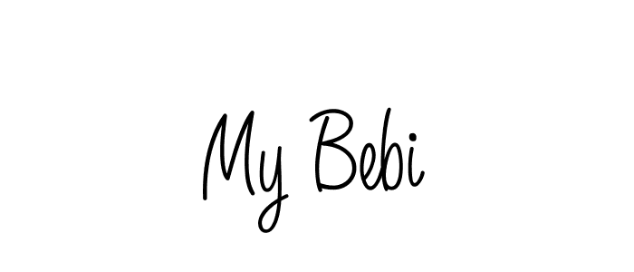 Create a beautiful signature design for name My Bebi. With this signature (Angelique-Rose-font-FFP) fonts, you can make a handwritten signature for free. My Bebi signature style 5 images and pictures png