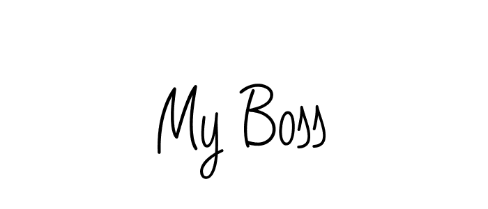 Make a beautiful signature design for name My Boss. With this signature (Angelique-Rose-font-FFP) style, you can create a handwritten signature for free. My Boss signature style 5 images and pictures png