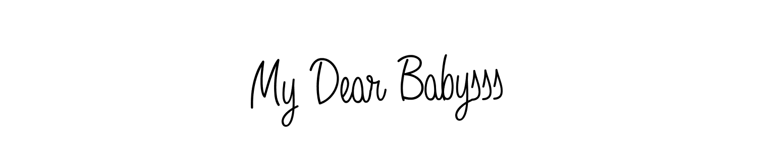 How to make My Dear Babysss name signature. Use Angelique-Rose-font-FFP style for creating short signs online. This is the latest handwritten sign. My Dear Babysss signature style 5 images and pictures png