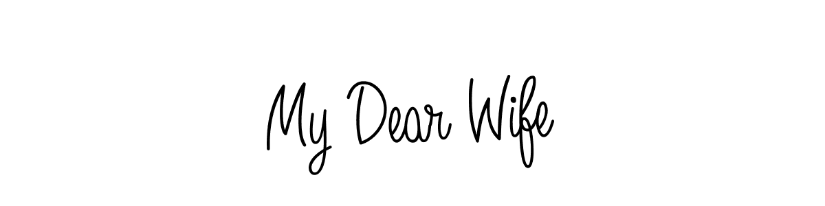 Make a beautiful signature design for name My Dear Wife. With this signature (Angelique-Rose-font-FFP) style, you can create a handwritten signature for free. My Dear Wife signature style 5 images and pictures png