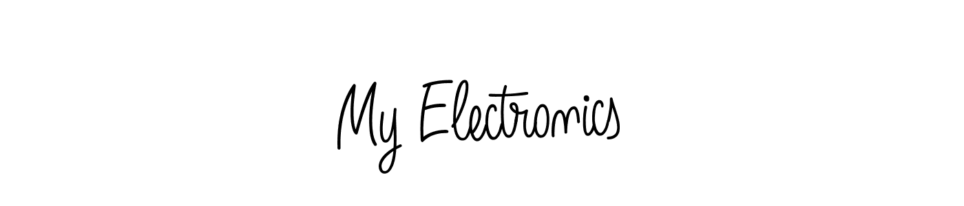 Once you've used our free online signature maker to create your best signature Angelique-Rose-font-FFP style, it's time to enjoy all of the benefits that My Electronics name signing documents. My Electronics signature style 5 images and pictures png