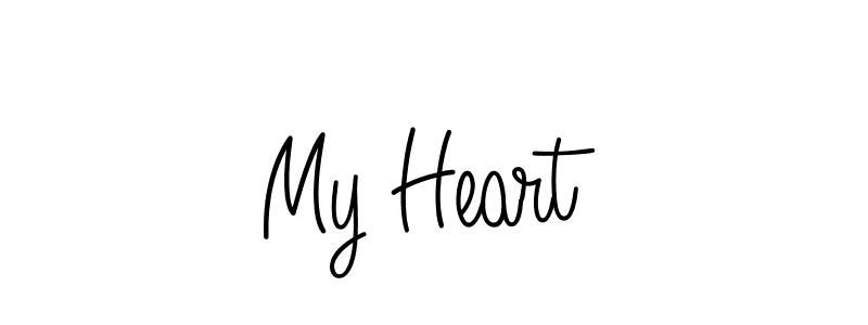 My Heart stylish signature style. Best Handwritten Sign (Angelique-Rose-font-FFP) for my name. Handwritten Signature Collection Ideas for my name My Heart. My Heart signature style 5 images and pictures png