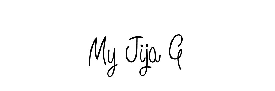 You should practise on your own different ways (Angelique-Rose-font-FFP) to write your name (My Jija G) in signature. don't let someone else do it for you. My Jija G signature style 5 images and pictures png