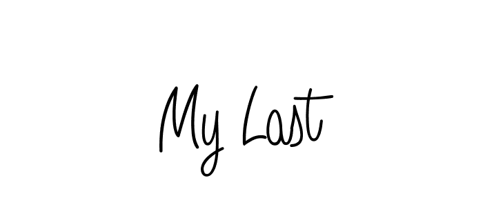 The best way (Angelique-Rose-font-FFP) to make a short signature is to pick only two or three words in your name. The name My Last include a total of six letters. For converting this name. My Last signature style 5 images and pictures png