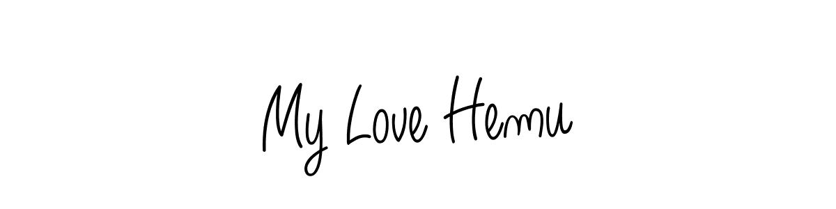 Use a signature maker to create a handwritten signature online. With this signature software, you can design (Angelique-Rose-font-FFP) your own signature for name My Love Hemu. My Love Hemu signature style 5 images and pictures png