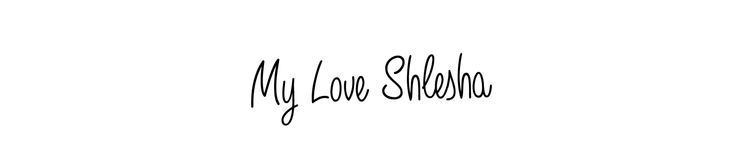 How to make My Love Shlesha name signature. Use Angelique-Rose-font-FFP style for creating short signs online. This is the latest handwritten sign. My Love Shlesha signature style 5 images and pictures png