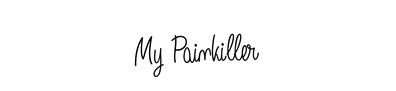 You should practise on your own different ways (Angelique-Rose-font-FFP) to write your name (My Painkiller) in signature. don't let someone else do it for you. My Painkiller signature style 5 images and pictures png