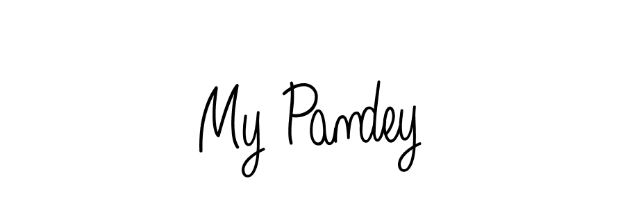 You should practise on your own different ways (Angelique-Rose-font-FFP) to write your name (My Pandey) in signature. don't let someone else do it for you. My Pandey signature style 5 images and pictures png