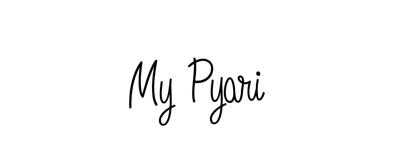 Use a signature maker to create a handwritten signature online. With this signature software, you can design (Angelique-Rose-font-FFP) your own signature for name My Pyari. My Pyari signature style 5 images and pictures png