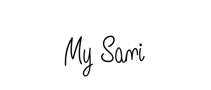 How to Draw My Sani signature style? Angelique-Rose-font-FFP is a latest design signature styles for name My Sani. My Sani signature style 5 images and pictures png