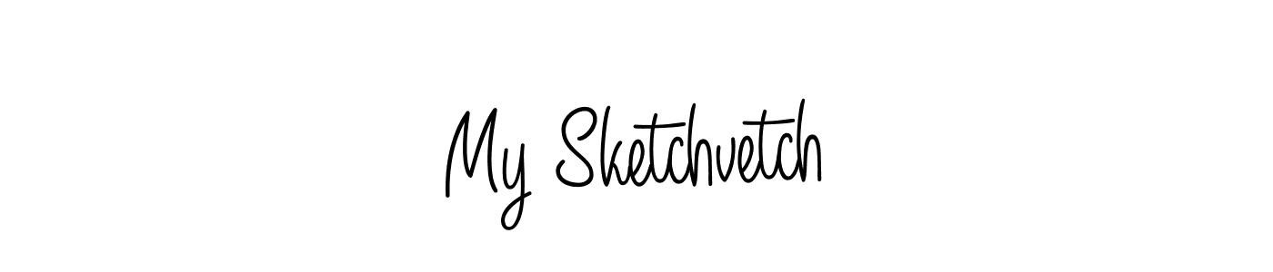 How to make My Sketchvetch name signature. Use Angelique-Rose-font-FFP style for creating short signs online. This is the latest handwritten sign. My Sketchvetch signature style 5 images and pictures png