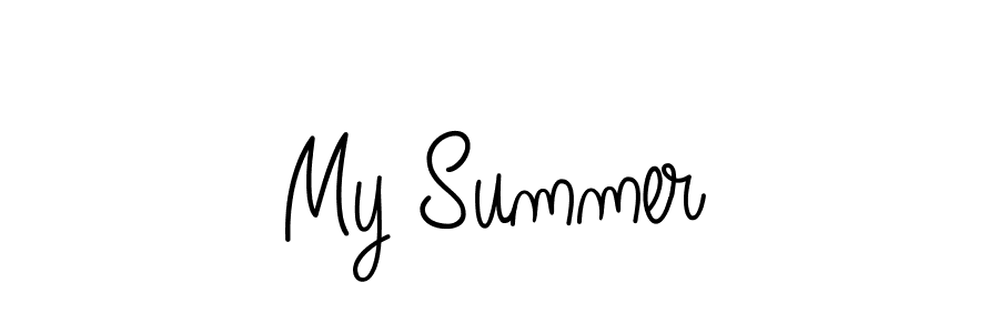 My Summer stylish signature style. Best Handwritten Sign (Angelique-Rose-font-FFP) for my name. Handwritten Signature Collection Ideas for my name My Summer. My Summer signature style 5 images and pictures png