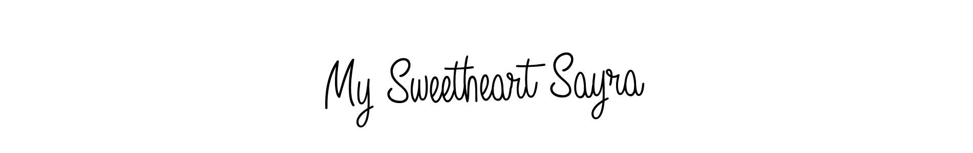 How to make My Sweetheart Sayra name signature. Use Angelique-Rose-font-FFP style for creating short signs online. This is the latest handwritten sign. My Sweetheart Sayra signature style 5 images and pictures png